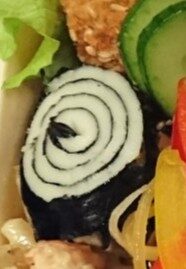 お弁当のスキマ埋めぐるぐるチーズ海苔