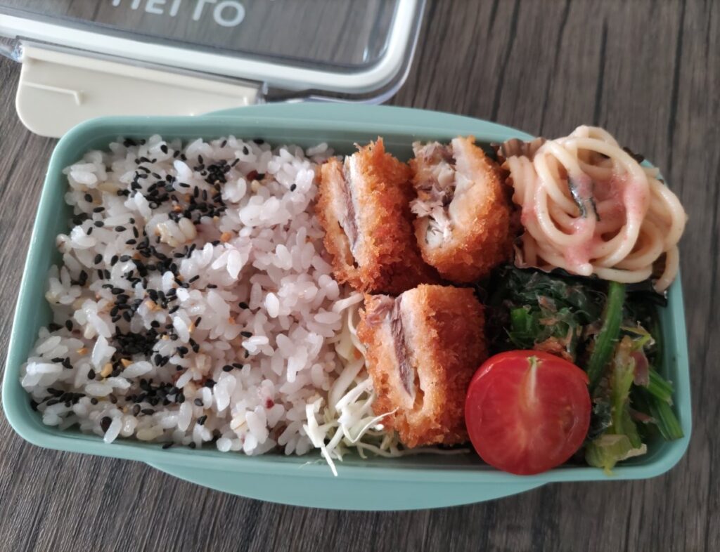 アジフライのお弁当