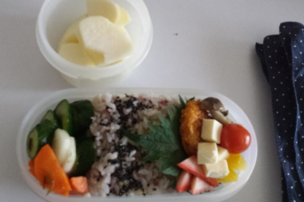 ピンボケのぬか漬け弁当