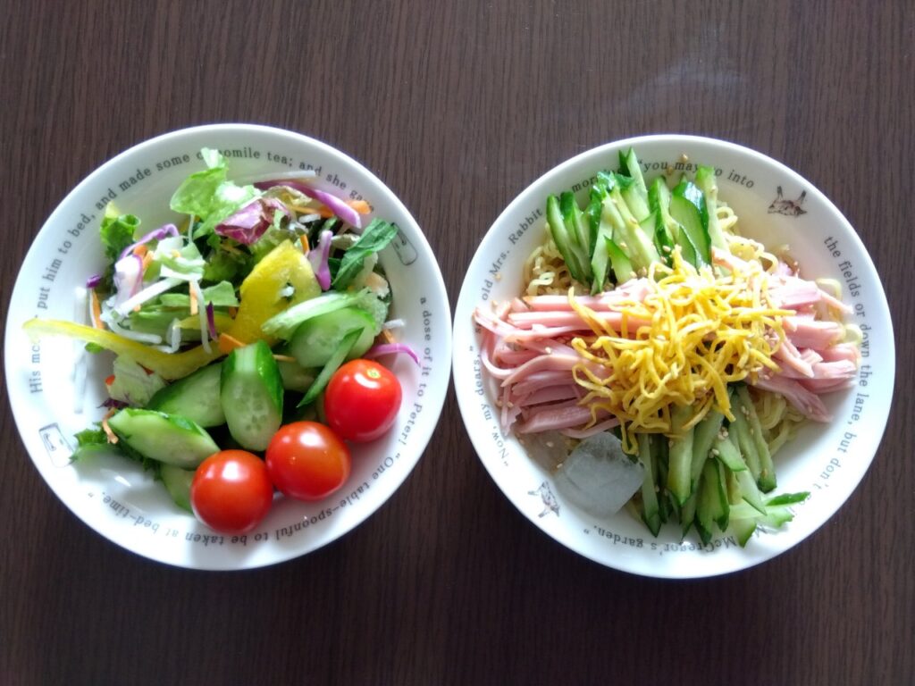 秋の始まりの冷やし中華